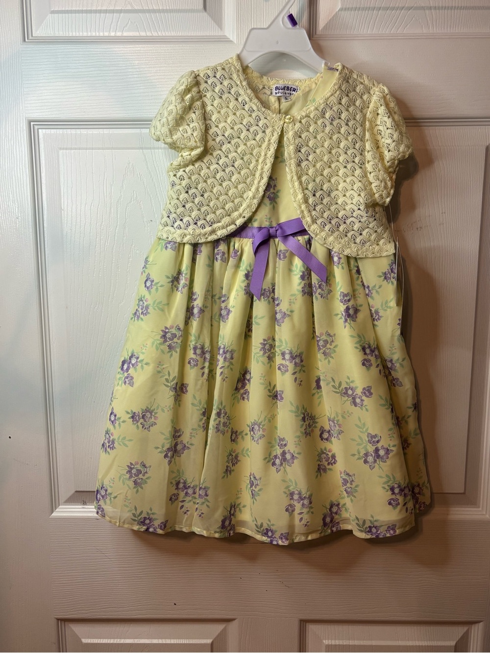 Girls Yellow Floral Dress- Blueberi Boulevard- Size 5